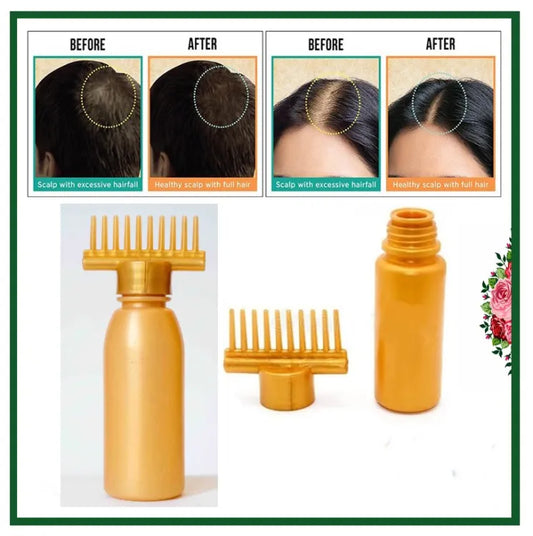 Hair Oil Applicator Bottle, Root oiling Comb bottle for Hair Coloring, Shampoo, Oiling, Dye, and Scalp Treatment for h