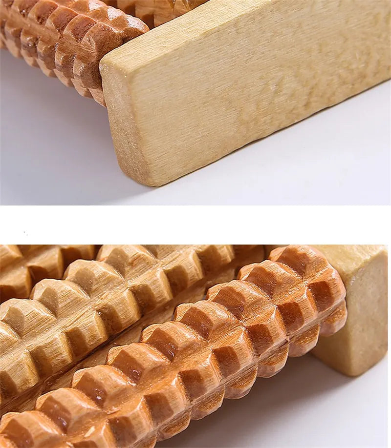 Foot Sole Foot Massager Wooden Roller Type Solid Wood