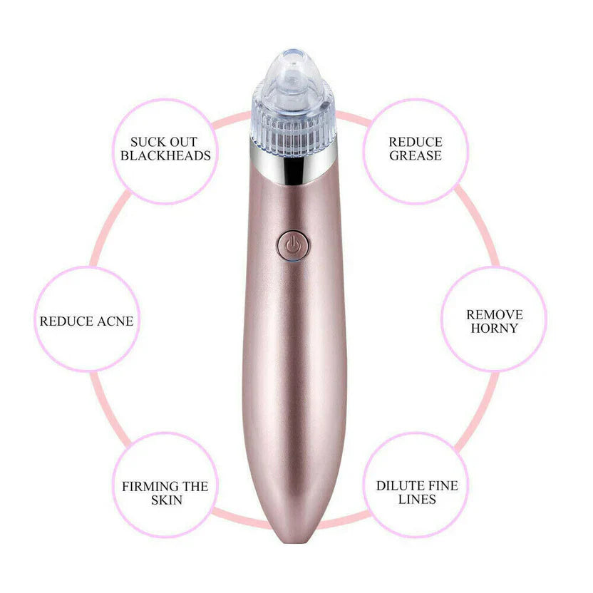 Chargeable Blackhead Removal Machine Black Head Remover Machine - Acne Pimple Pore Cleaner Vacuum Suction Tool Blackhead Removal On Nose Sucking Machine Blackheads Removal Device Derma Suction
