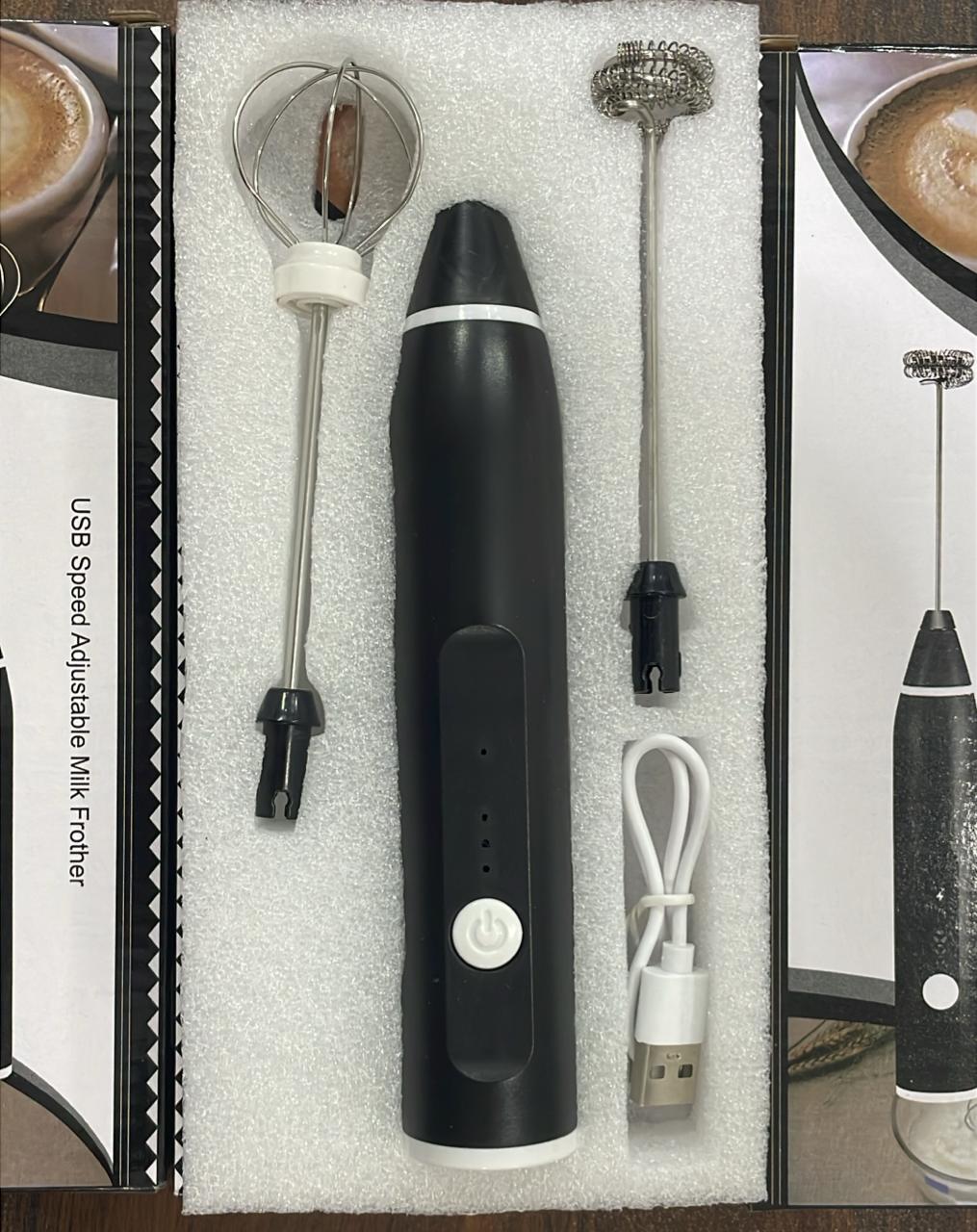 Rechargeable Coffee Beater (Big Box) | 2-in-1 Coffee & Egg Beater | 3-Speed Electric Frother & Mixer