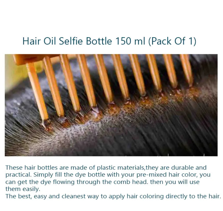 Hair Oil Applicator Bottle, Root oiling Comb bottle for Hair Coloring, Shampoo, Oiling, Dye, and Scalp Treatment for h