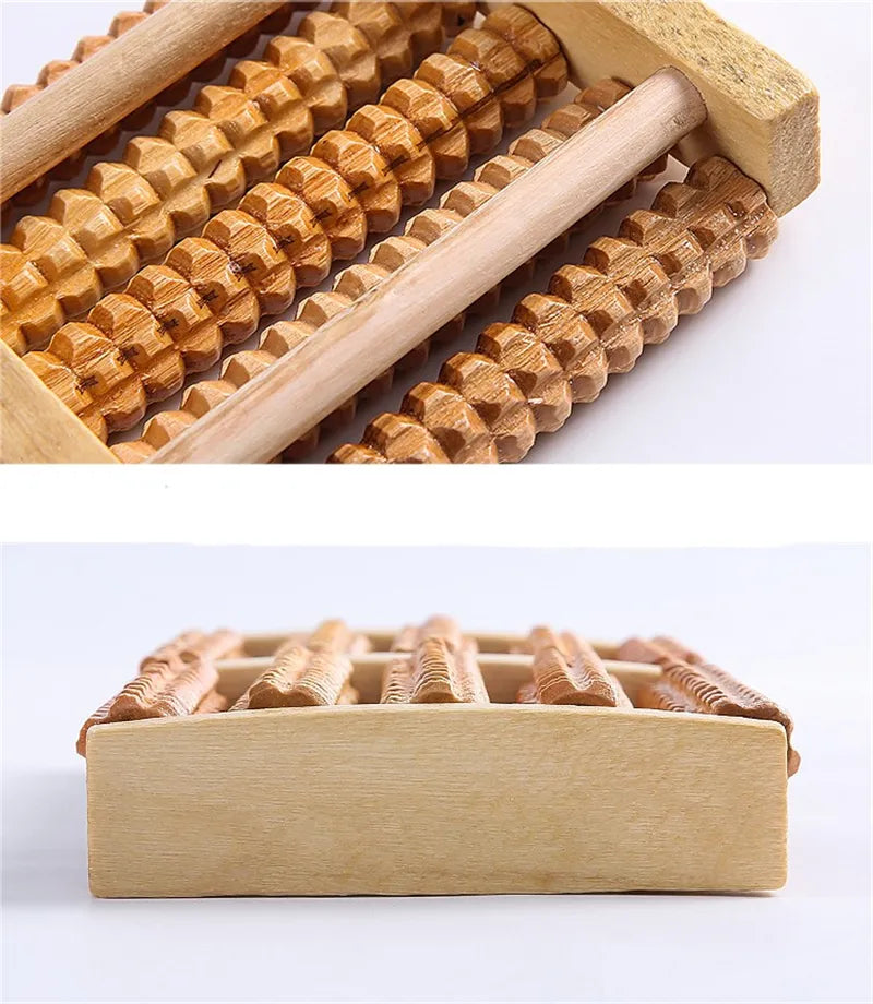 Foot Sole Foot Massager Wooden Roller Type Solid Wood