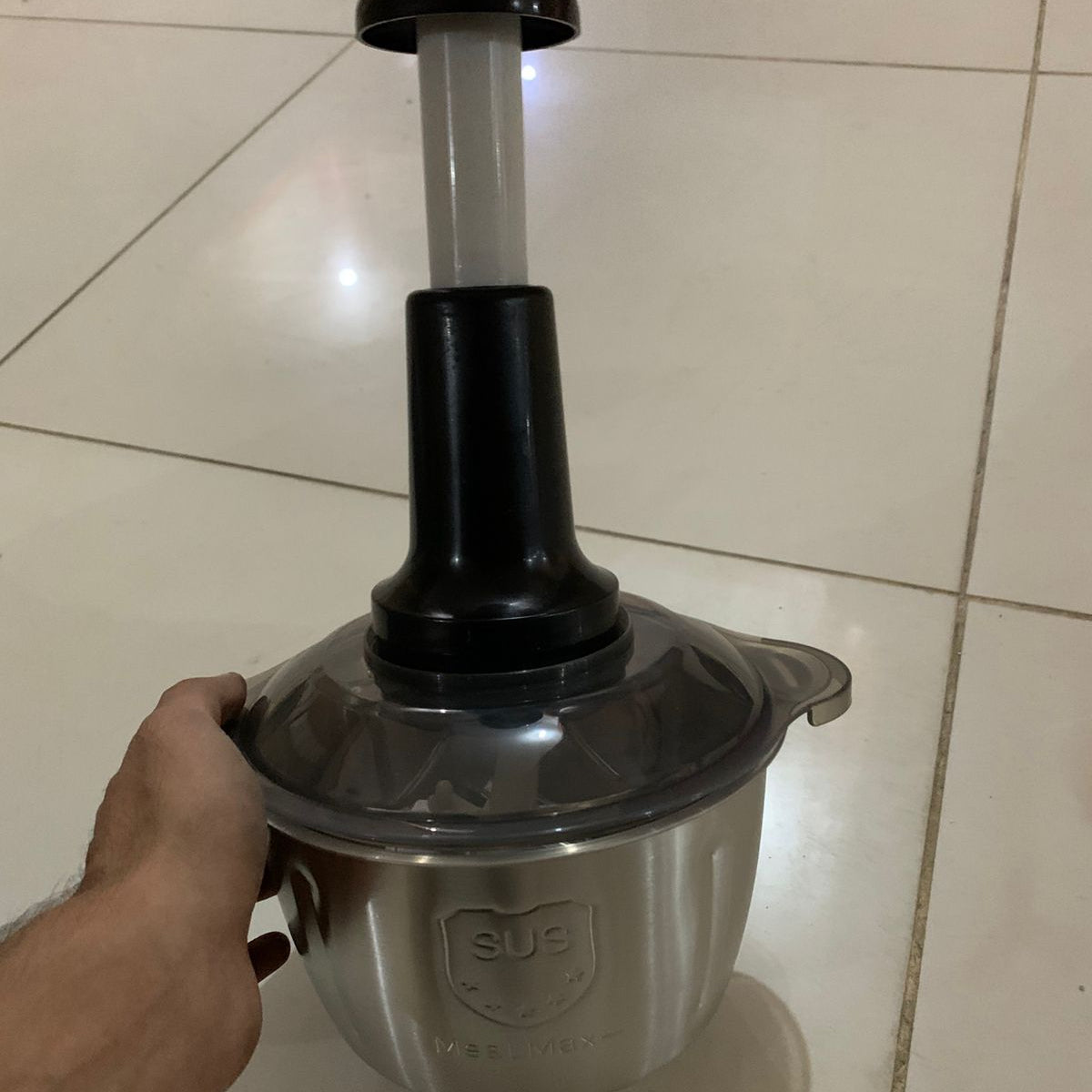 2L Heavy-Duty Metal Body Manual Chopper For Meat, Vegetables