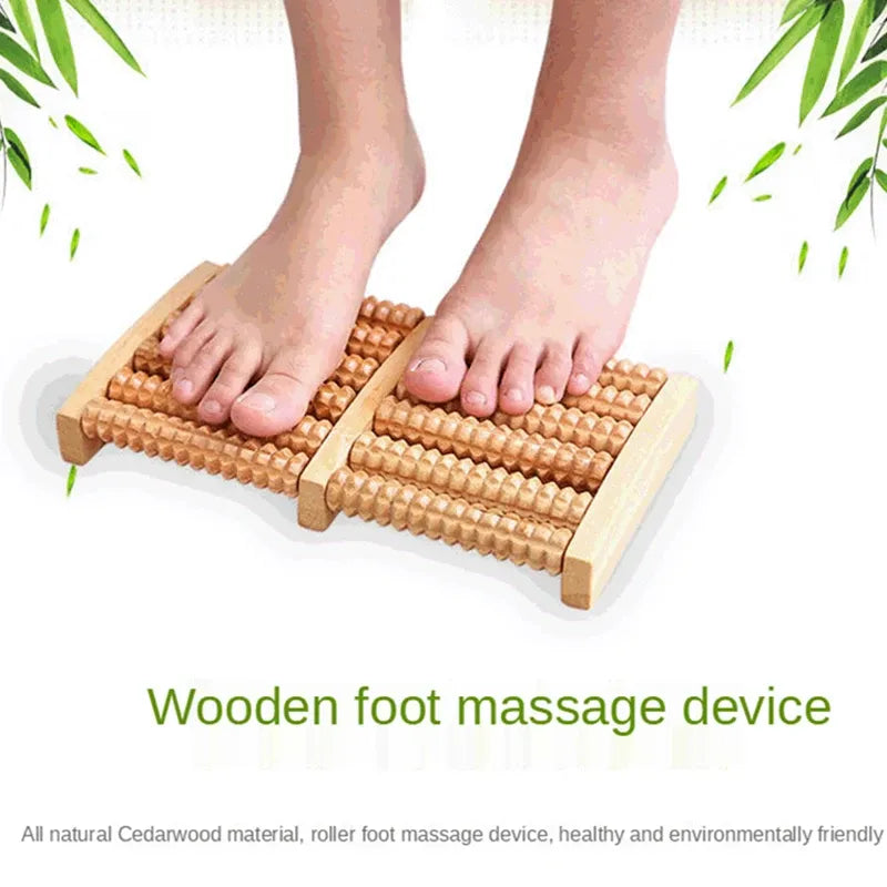 Foot Sole Foot Massager Wooden Roller Type Solid Wood