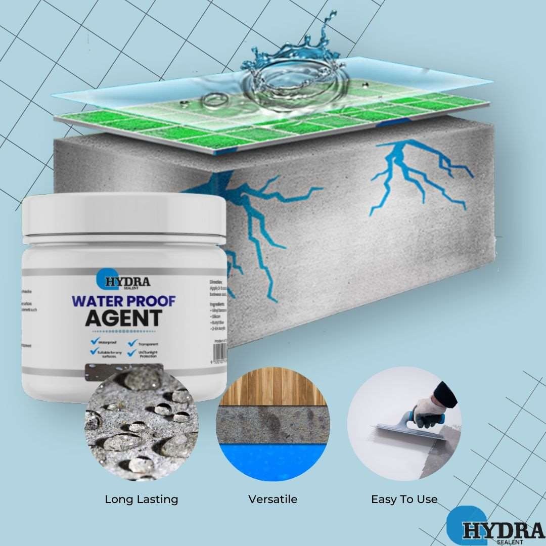 Hydra Waterproof Agent | Best Quality Waterproof Agent |Waterproofing Agent For Wall & Floor - With Brush - 1000 gram